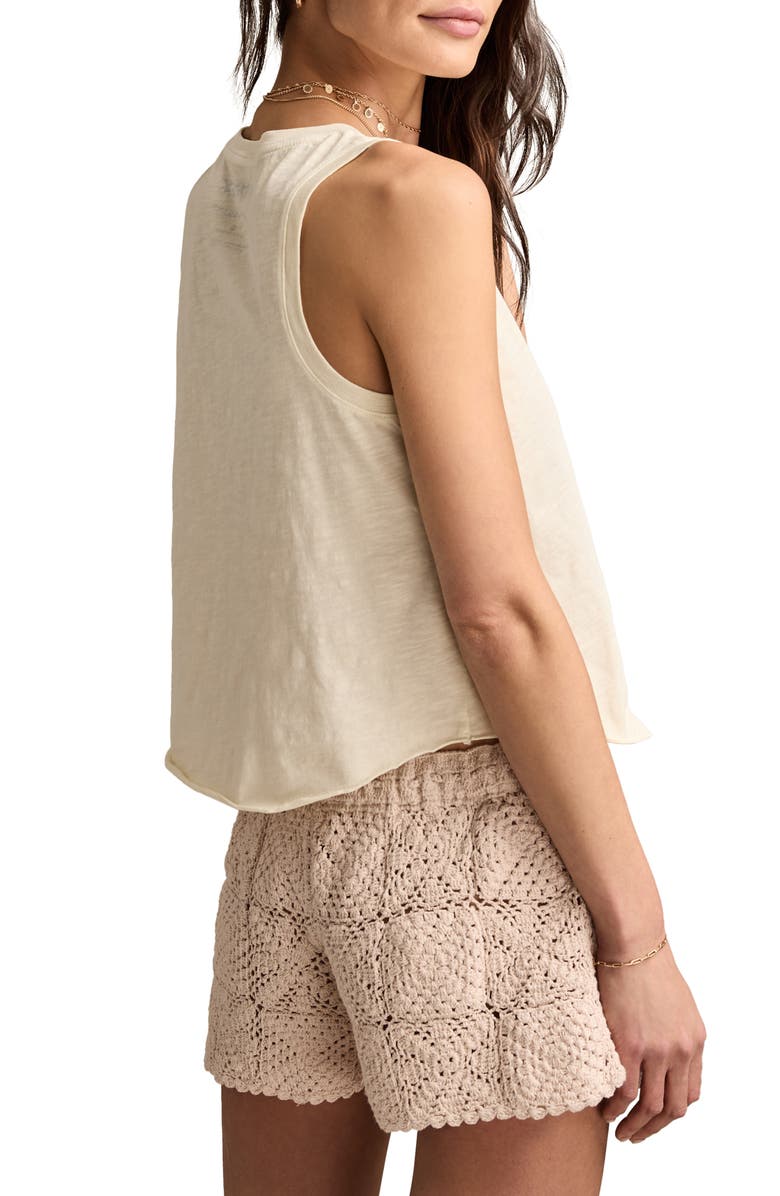 Lucky Brand Woodstock Embroidered Cotton Graphic Tank, Alternate, color, Turtledove