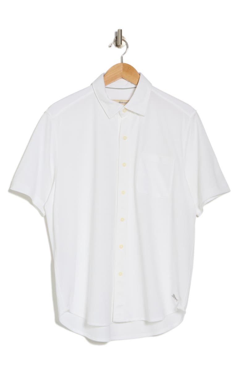 Tommy Bahama San Rio Short Sleeve Piqué Stretch Button-Up Shirt, Alternate, color, 