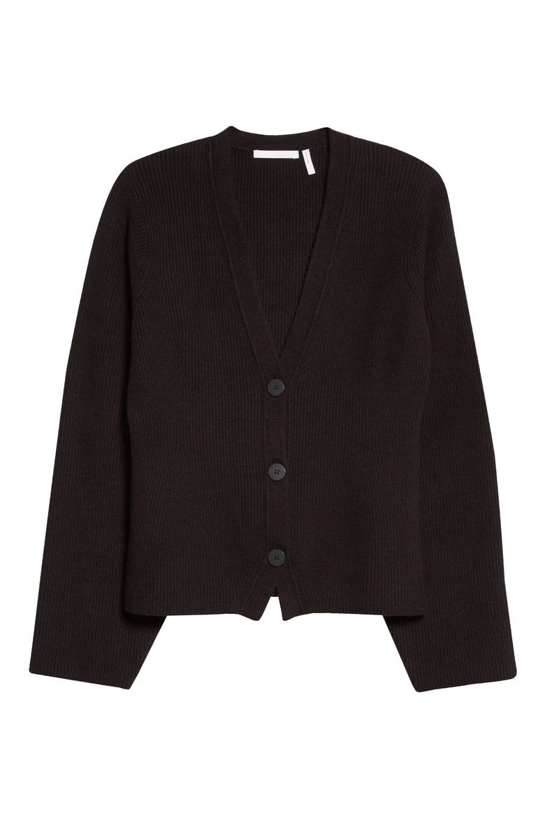 Cozy Rib Cardigan, Alternate, color, BLACK