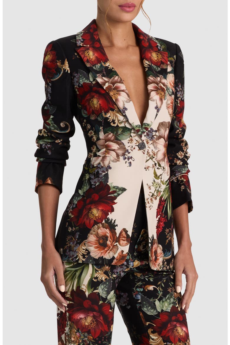 Breann Fitted Blazer, Alternate, color, FLORAL RADIANCE