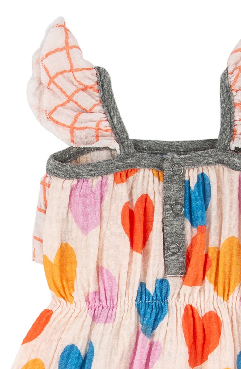 Miki Miette Willa Ruffle Cotton Bubble Romper, Alternate, color, 