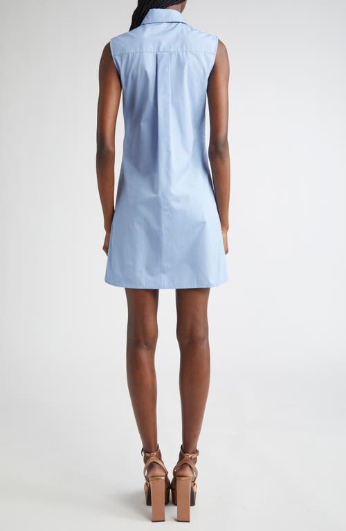 Versace Medusa Cameo Embroidered Pleated Poplin Shirtdress