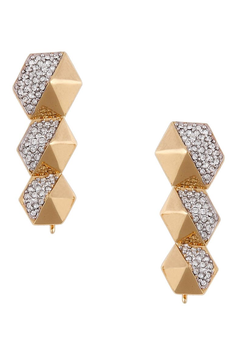 'Lena' Ear Crawlers, Main, color, GOLD