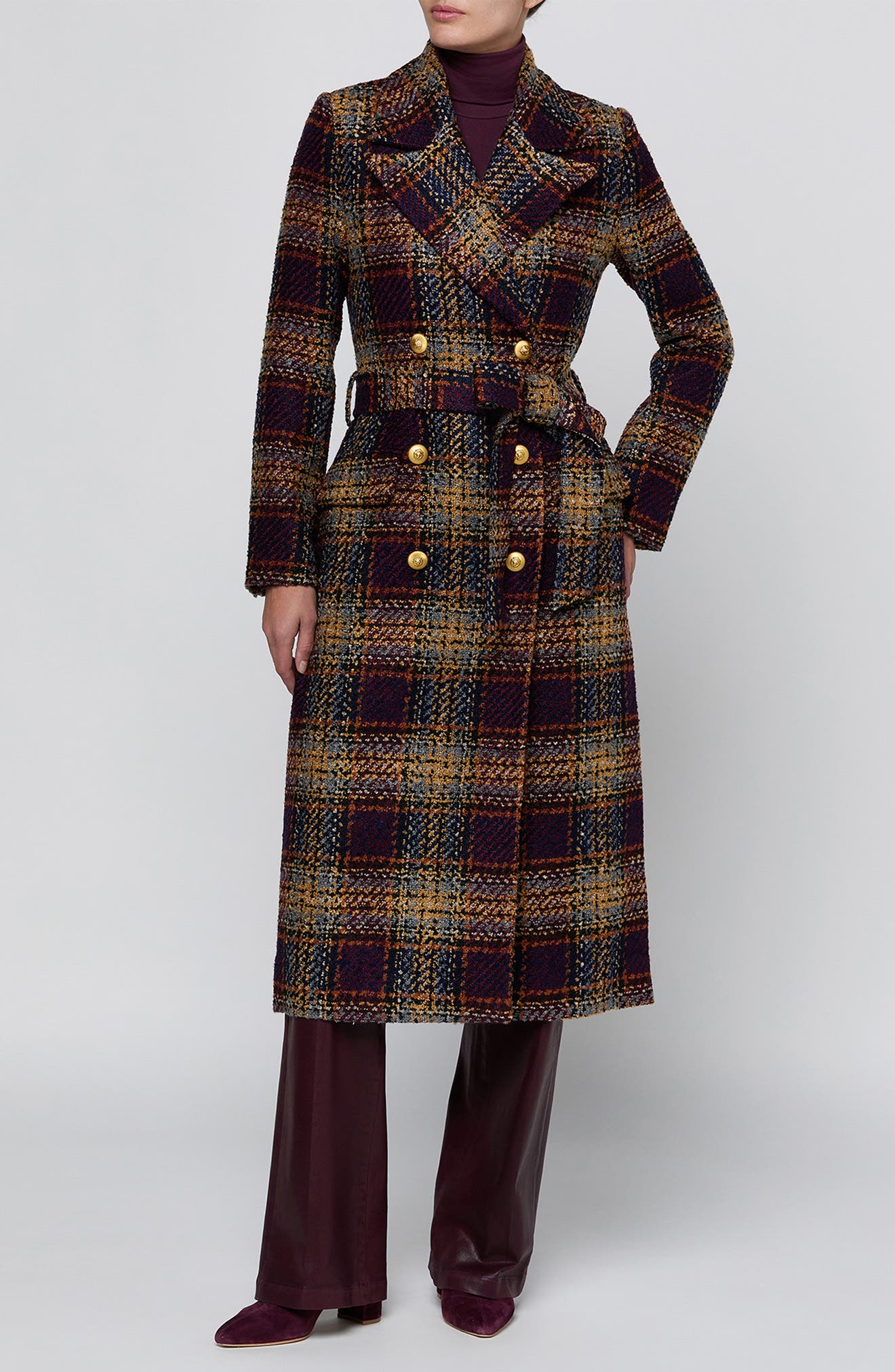 selected NAVY/ BURG MULTI TWEED