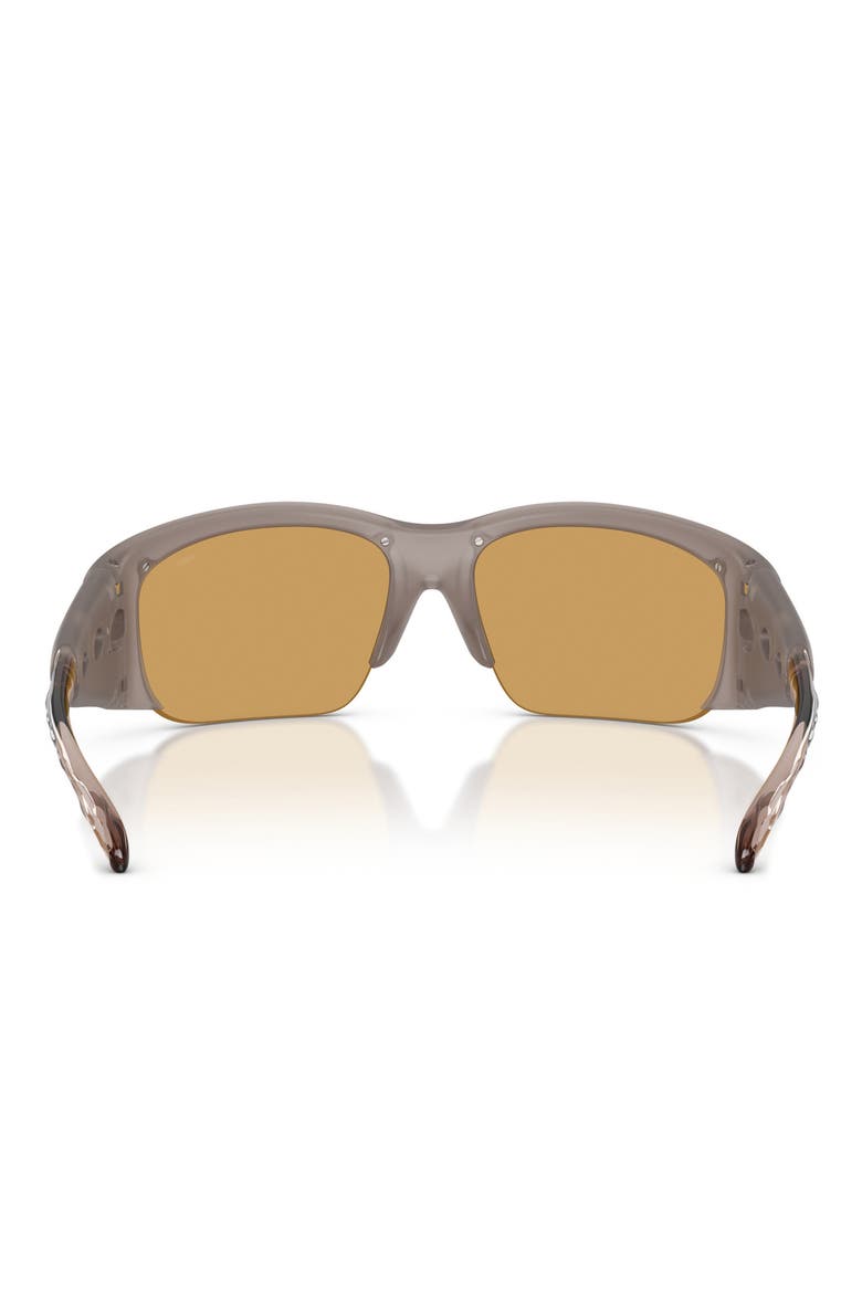 62mm Oversize Mirrored Pillow Sunglasses, Alternate, color, MILKY MATTE / DARK GREY MIRROR