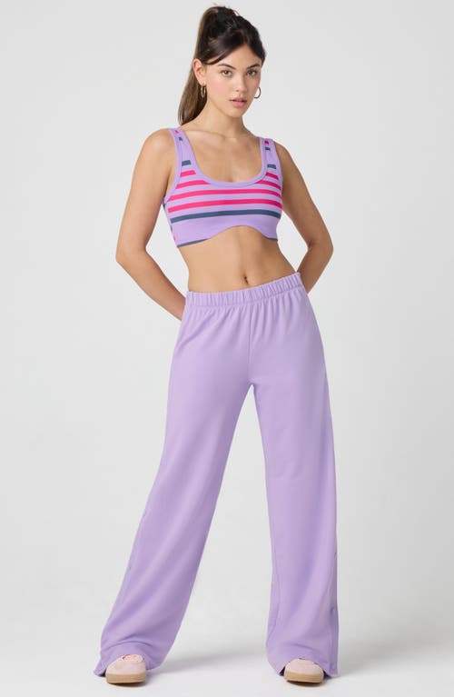 Florence By Mills Snap Wide Leg Pants In Purple