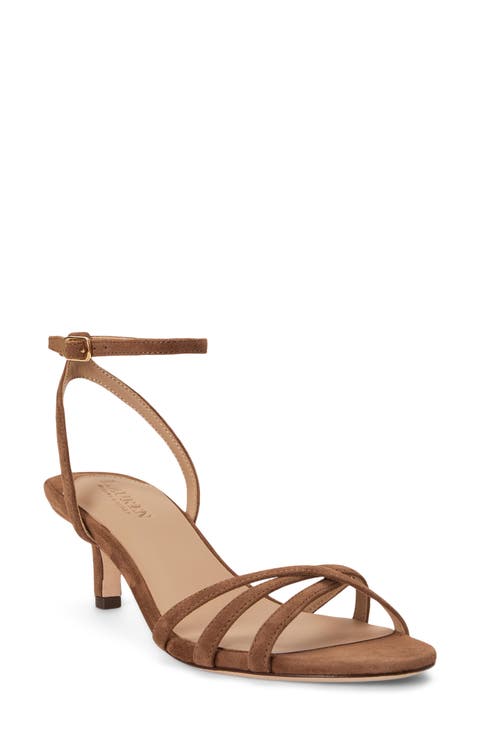 Kendyl Ankle Strap Kitten Heel Sandal (Women)
