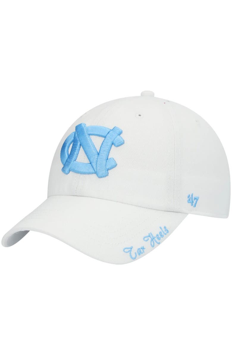 '47 Women's '47 White North Carolina Tar Heels Miata Clean Up Logo Adjustable Hat, Main, color, 