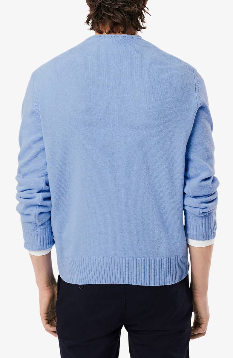 Lacoste Classic Fit Merino Wool Crewneck Sweater, Alternate, color, Overview