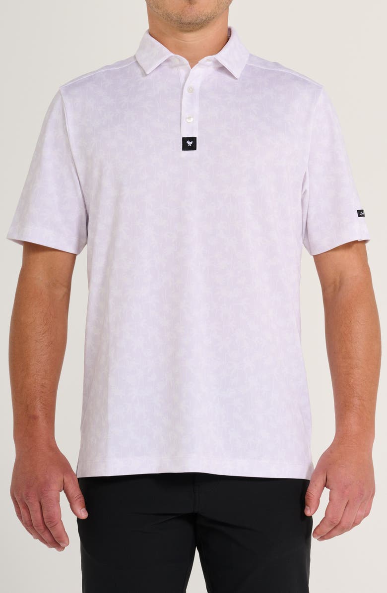 Bad Birdie Palmetto Iris Piqué Knit Polo, Main, color, 