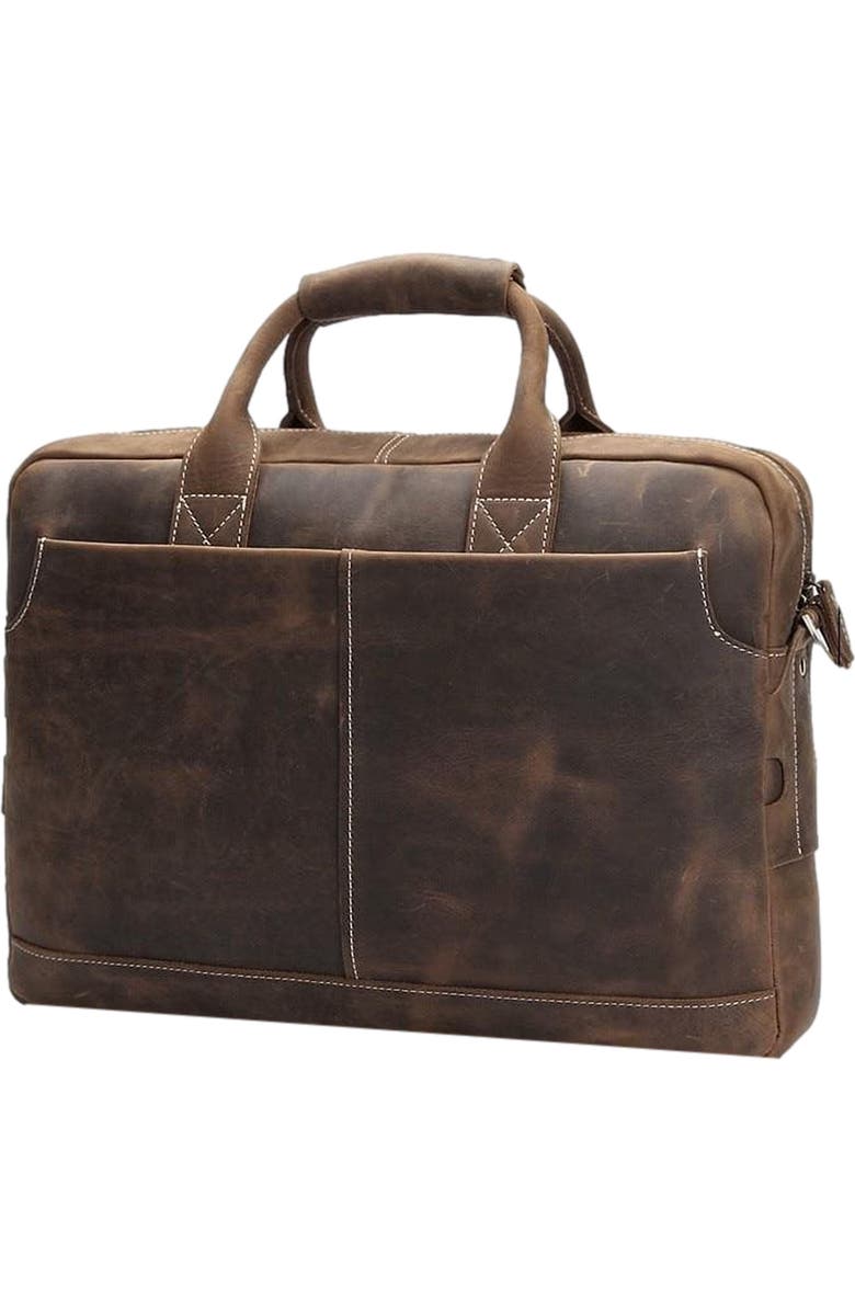STEEL HORSE LEATHER The Welch Briefcase | Vintage Leather Messenger Bag, Alternate, color, Brown