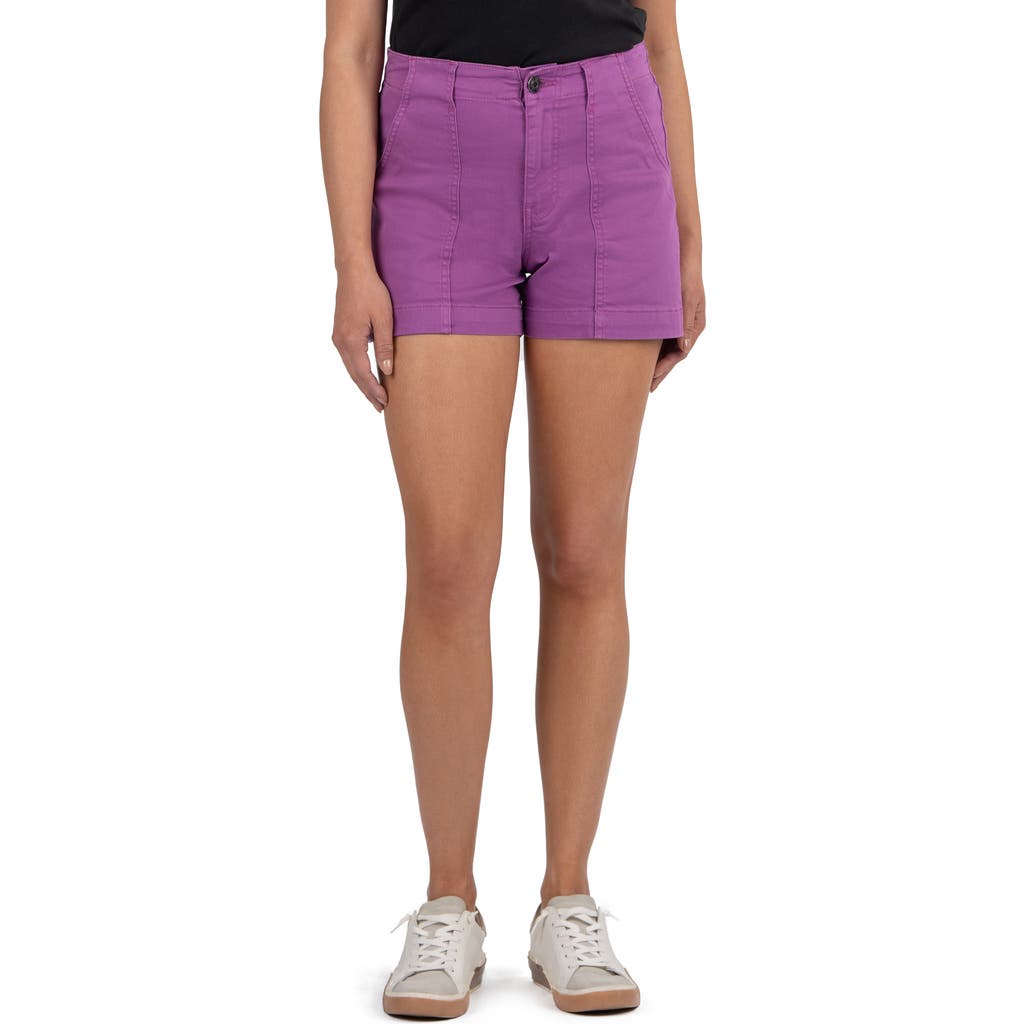 Kut From The Kloth Jane High Waist Denim Shorts In Orchid