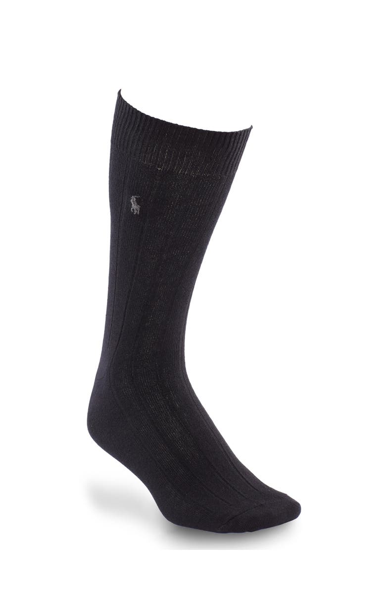 Polo Ralph Lauren 3-pk Dress Socks, Alternate, color, Black