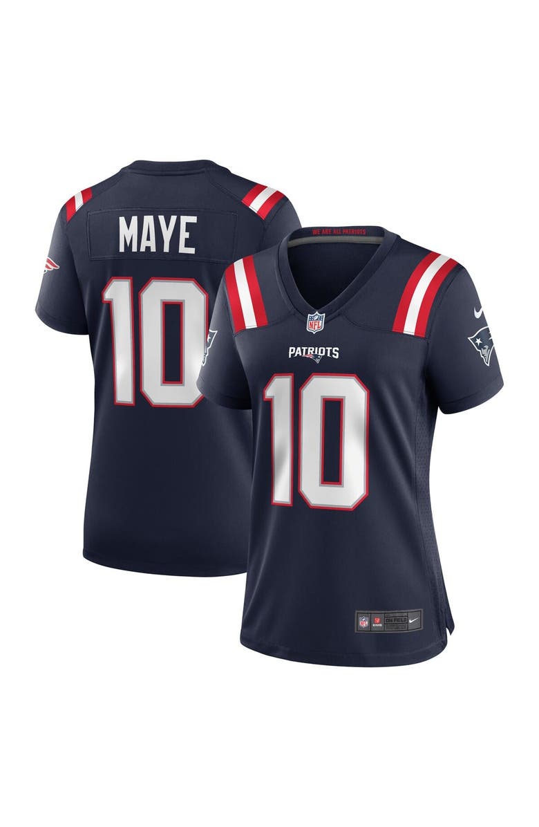 Nike Women's Nike Drake Maye Navy New England Patriots  Player Game Jersey, Alternate, color, Navy
