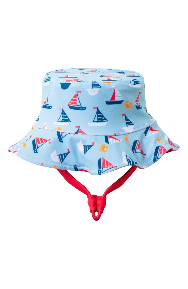 Andy & Evan Swim Romper & Hat Set, Alternate, color, Navy