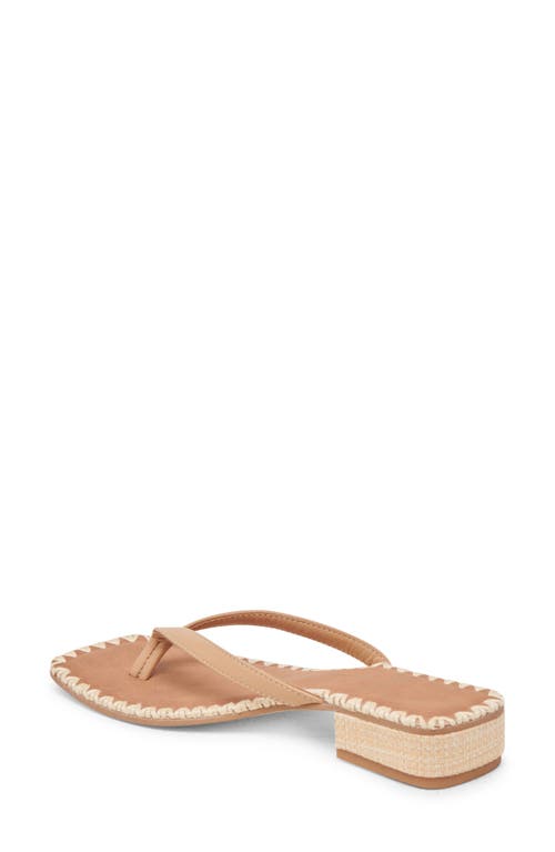 Dolce Vita Barty Flip Flop In Light Tan Leather