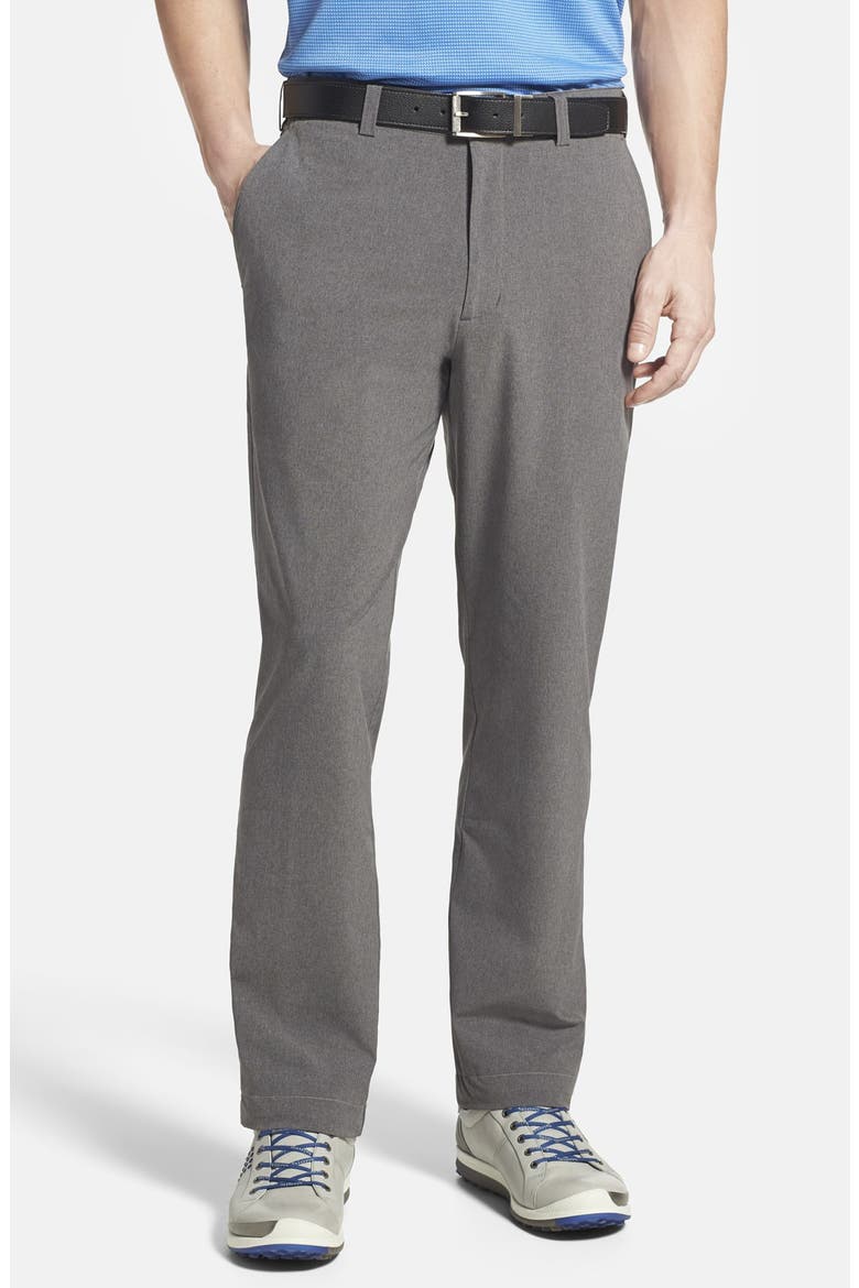 Bainbridge DryTec Flat Front Straight Leg Pants, Main, color, IRON GREY
