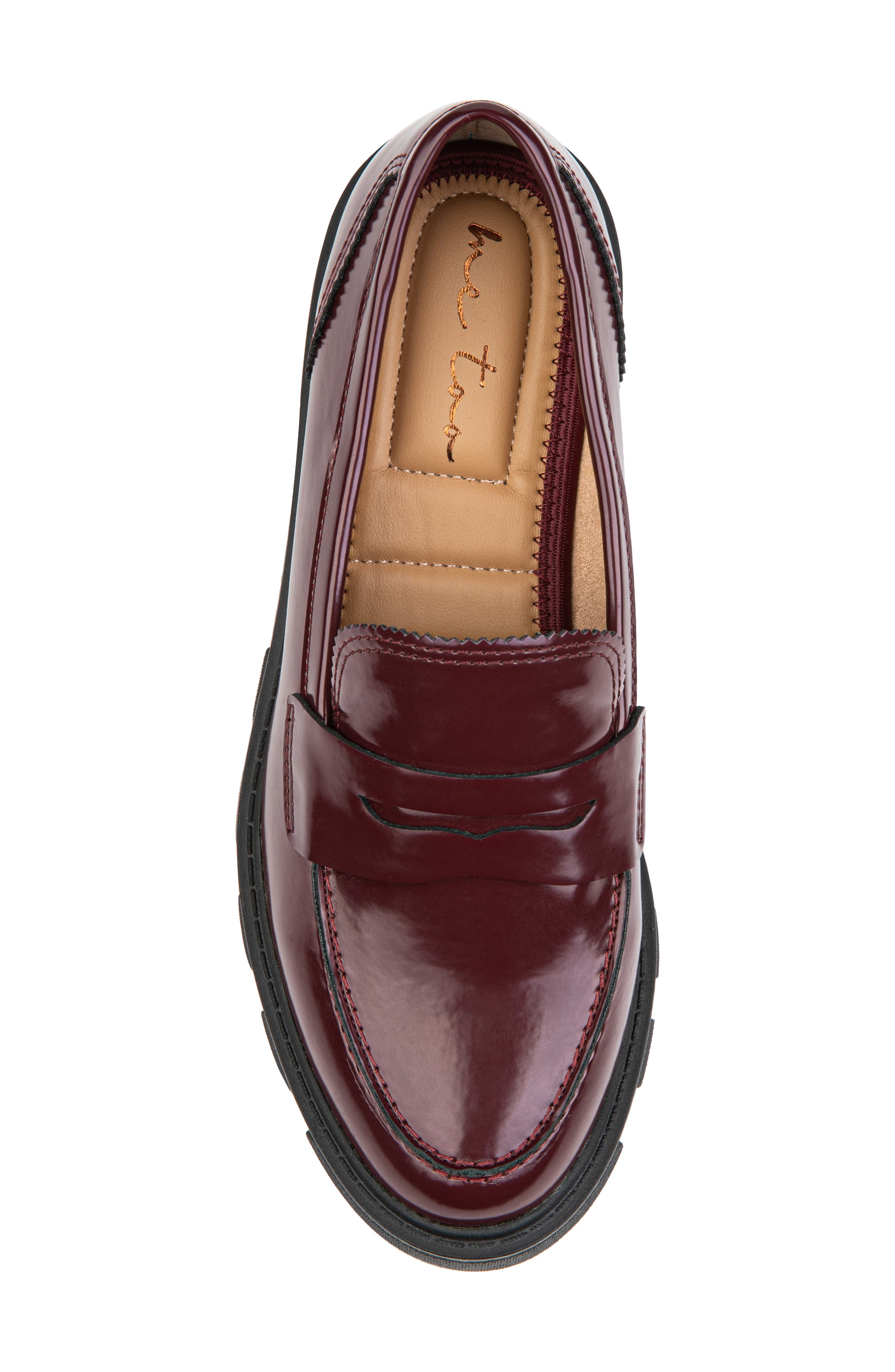 Me Too Laine Penny Loafer, Alternate, color, Burgundy