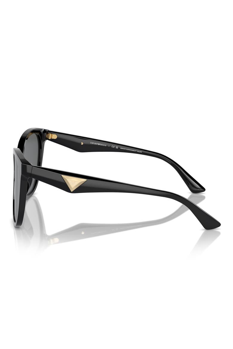 56mm Butterful Sunglasses, Alternate, color, SHINY BLACK / DARK GREY