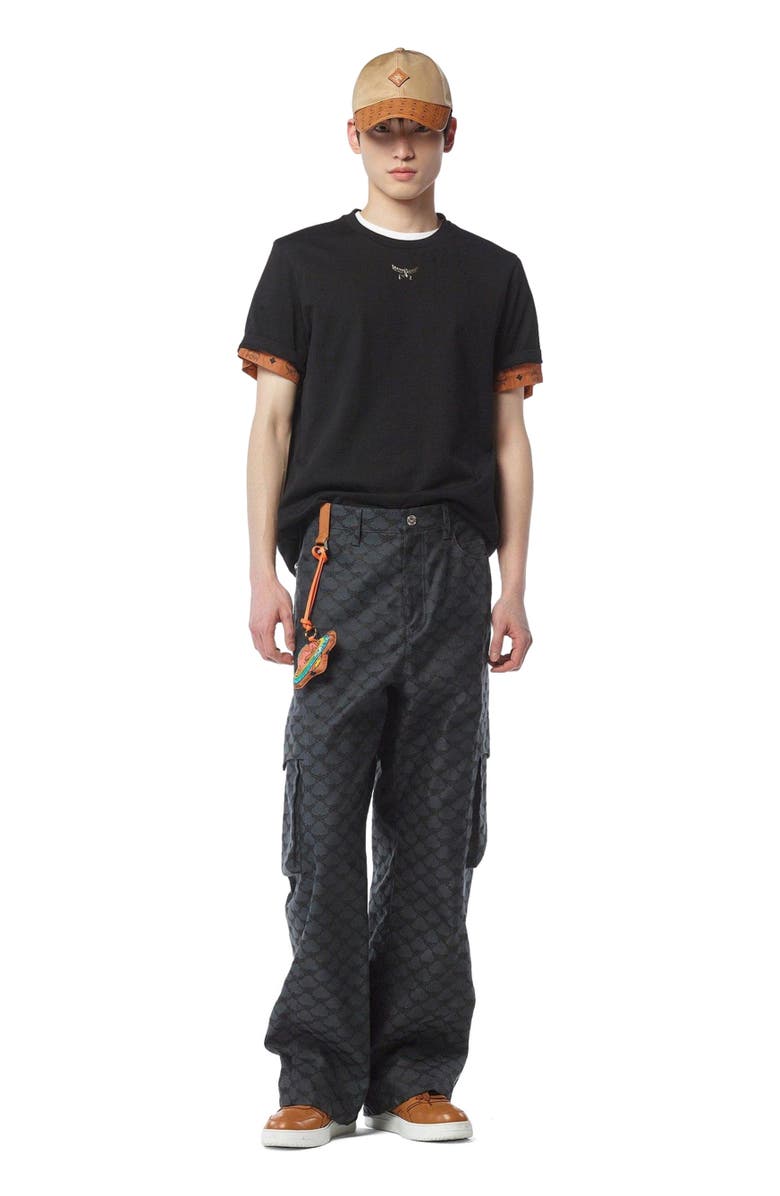 MCM Essential Logo Print T-Shirt in Organic Cotton, Main, color, Black
