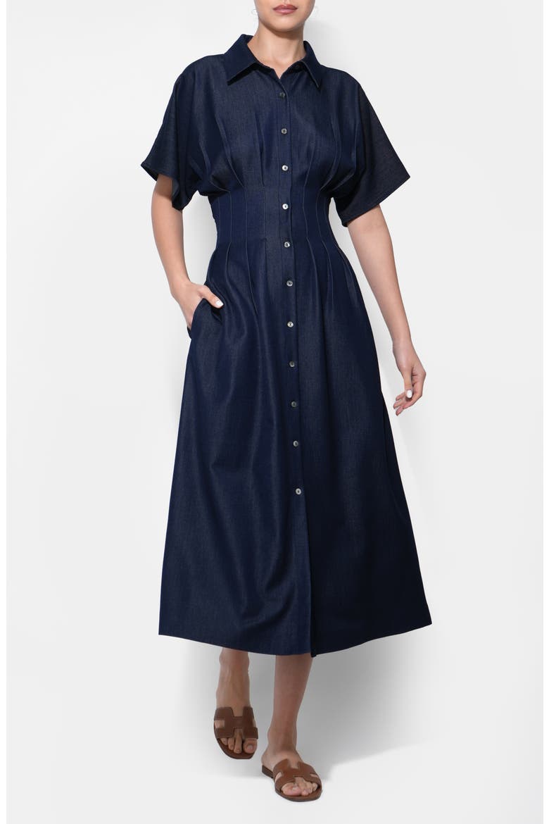 Audrey Denim Shirtdress, Alternate, color, DENIM BLUE