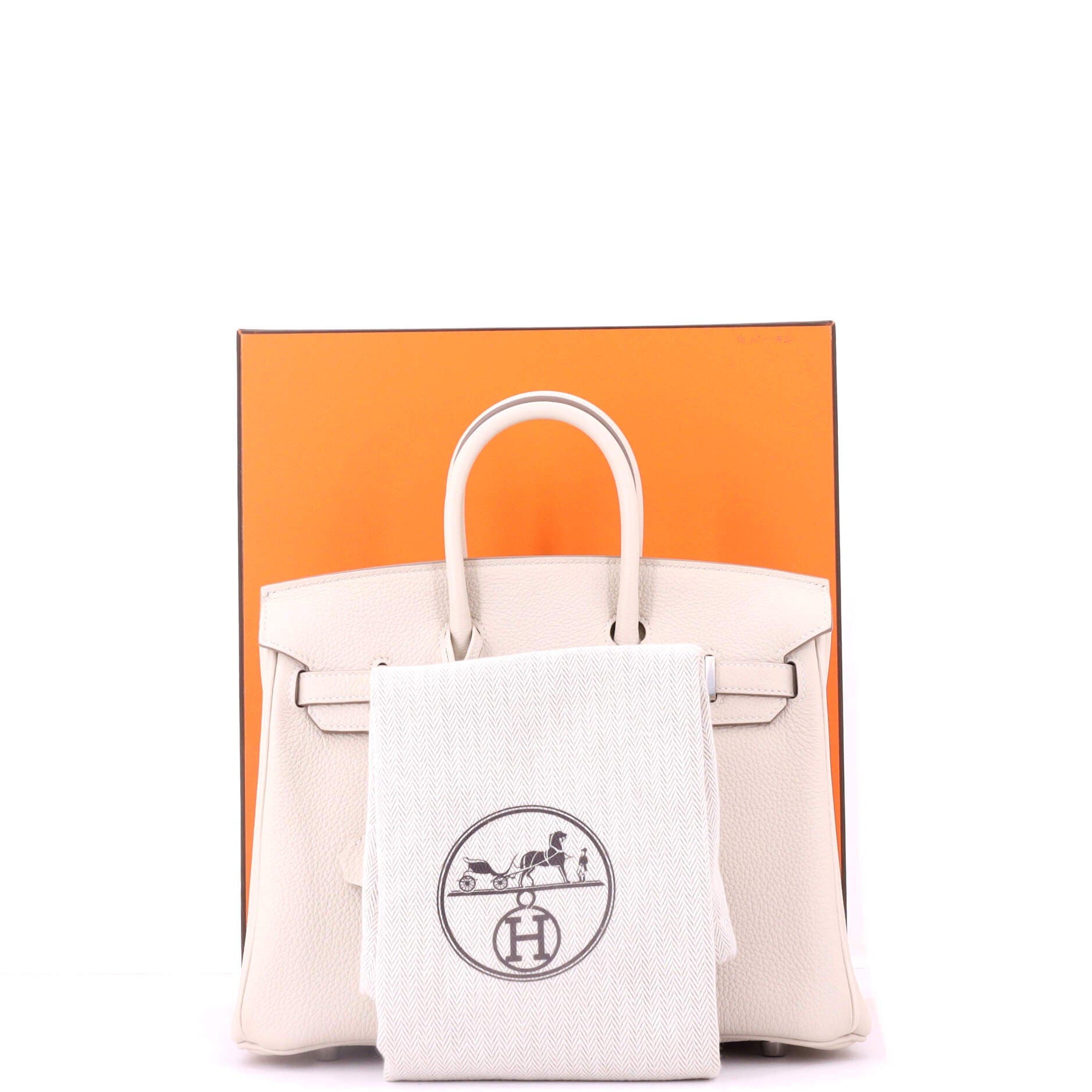 Pre-Owned Hermes Birkin Handbag Light Togo with Palladium Hardware 25, Alternate, color, Craie