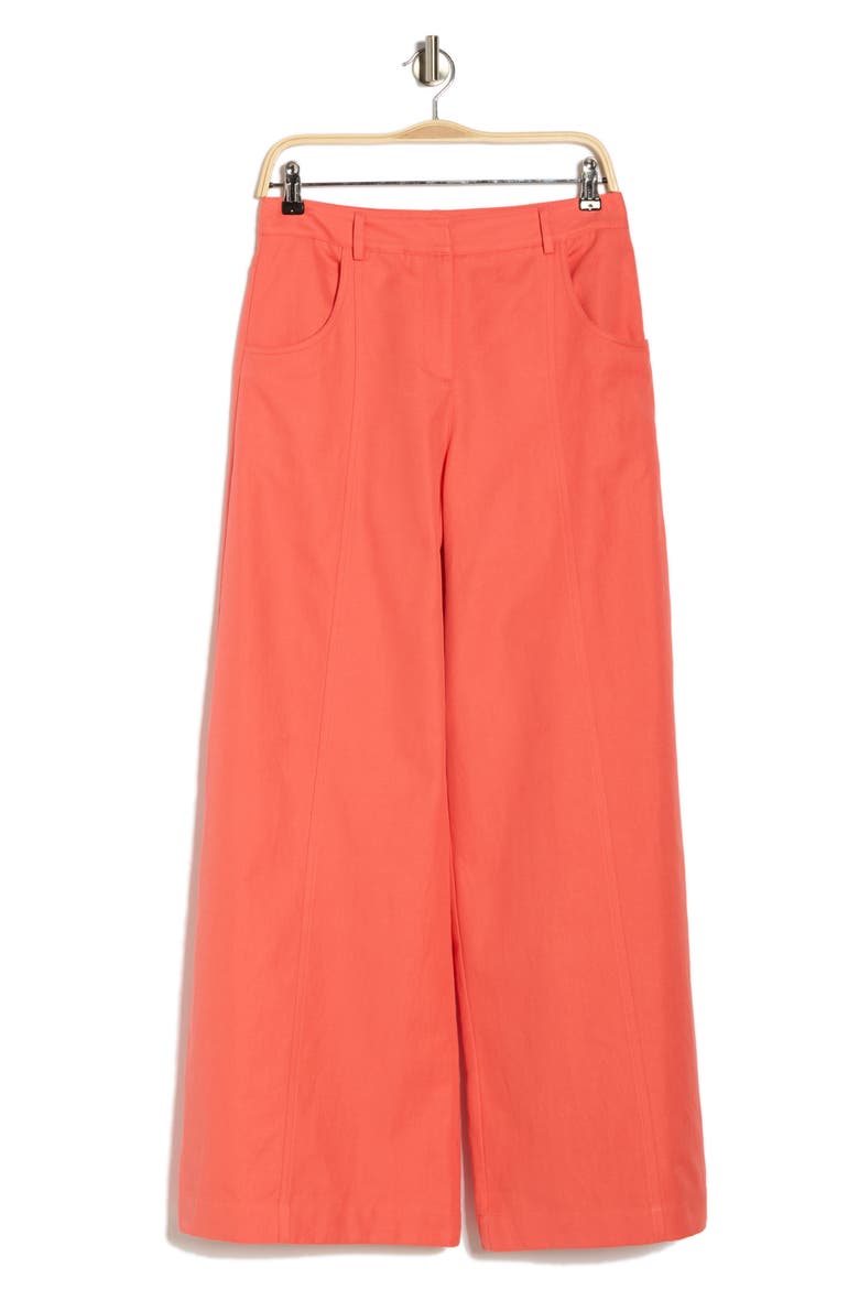 Dees Cotton & Linen Pants, Alternate, color, POPPY