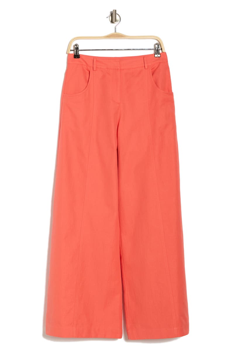 TWP Dees Cotton & Linen Pants, Alternate, color, Poppy