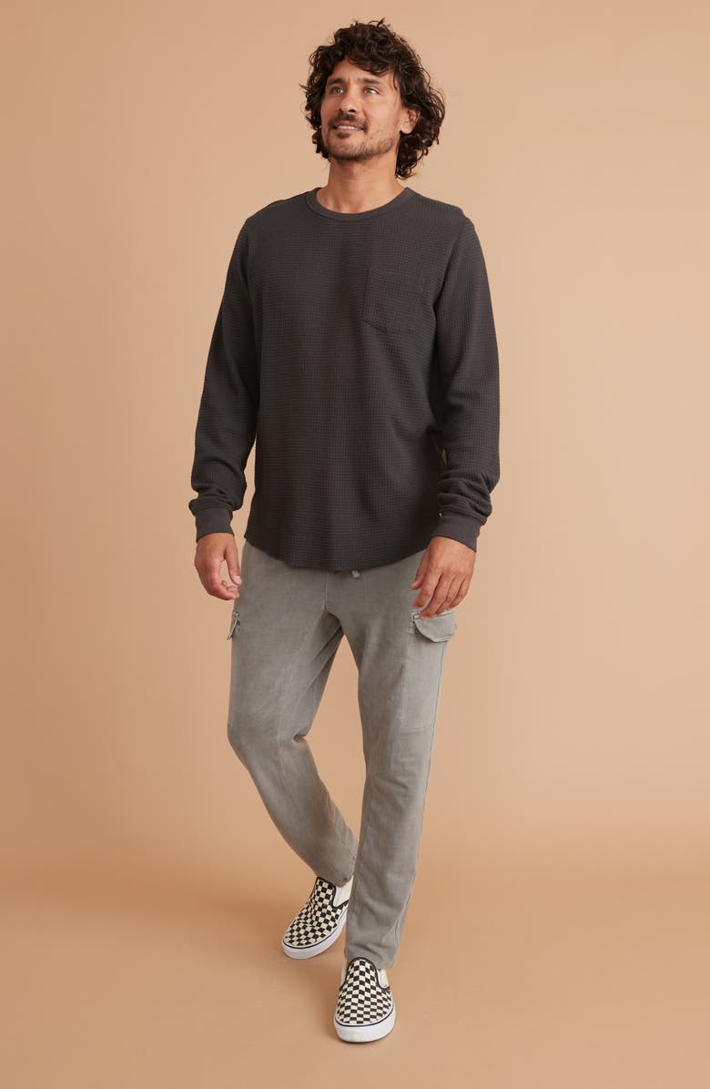 Marine Layer Box Waffle Long Sleeve Crewneck T-Shirt, Alternate, color,