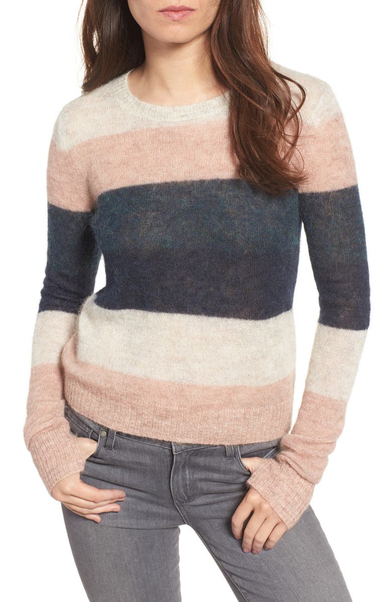 Pam & Gela Stripe Alpaca Blend Sweater, Alternate, color,