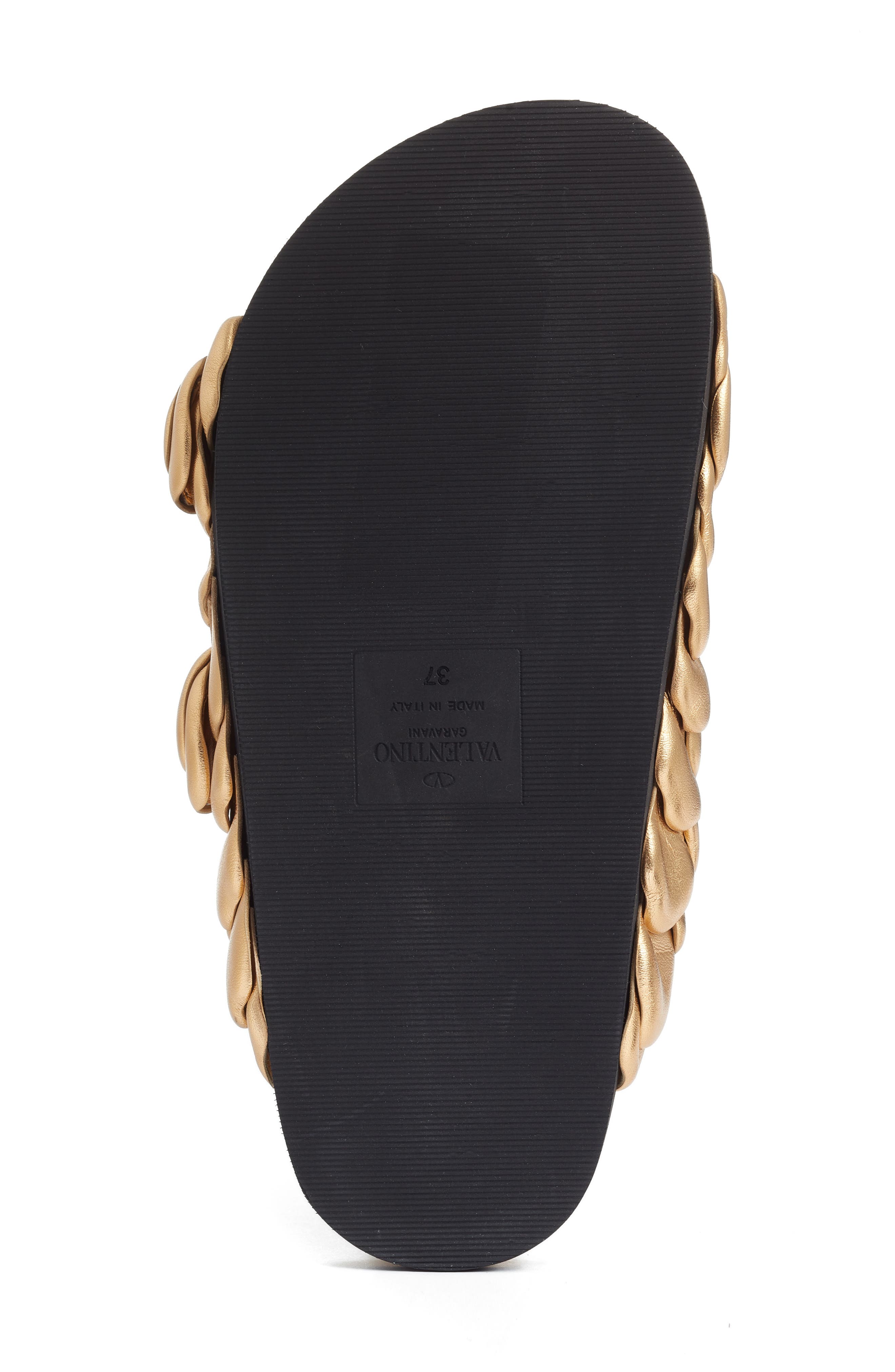 Valentino Garavani Atelier 03 Rose Edition Metallic Slide Sandal, Alternate, color, 