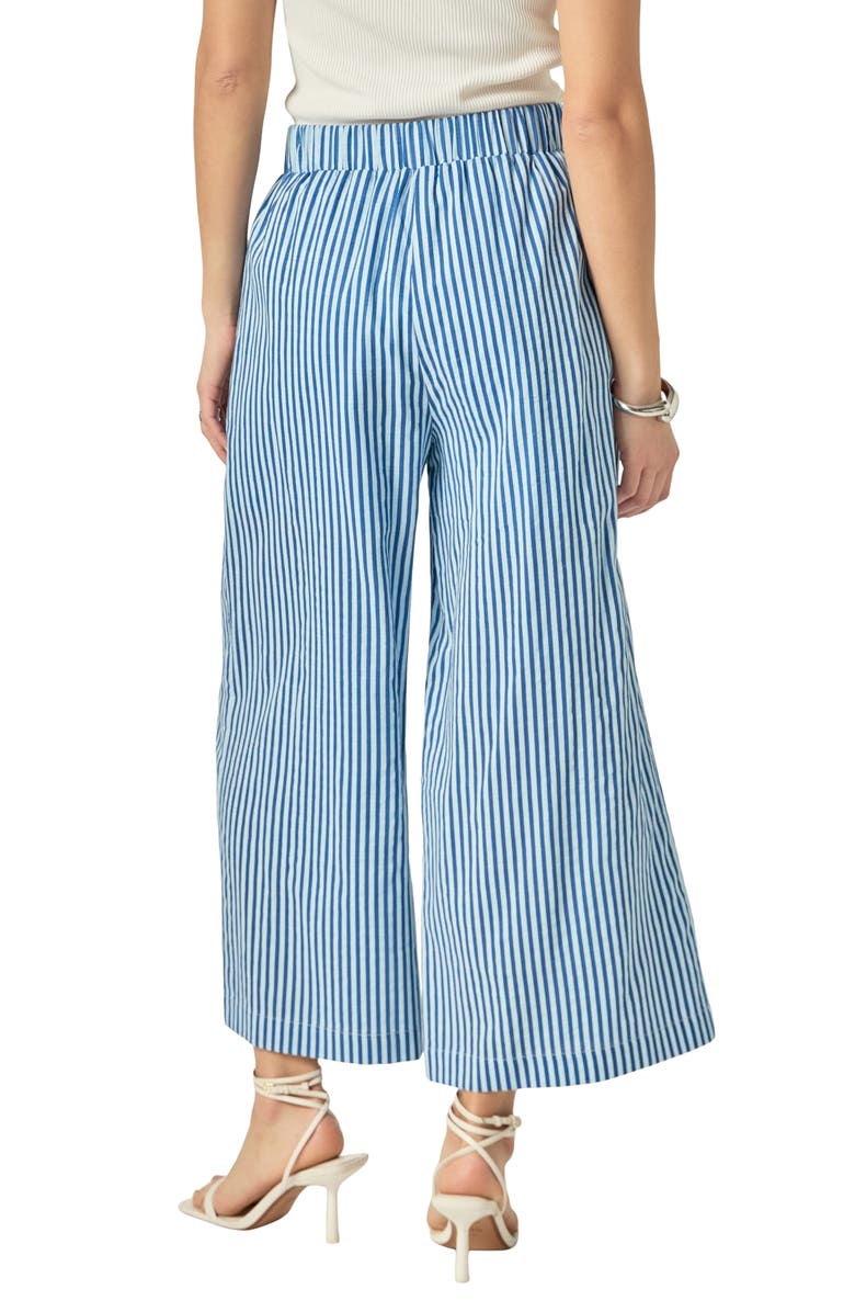 English Factory Stripe Wide Leg Pants, Alternate, color, Blue