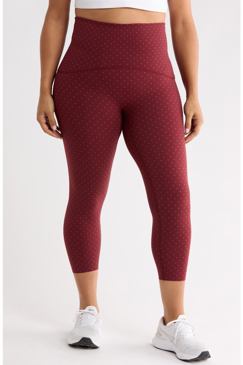 SPANXshape® Booty Boost® Leggings, Main, color, MICRO TONAL DOT/ RUM RAISIN