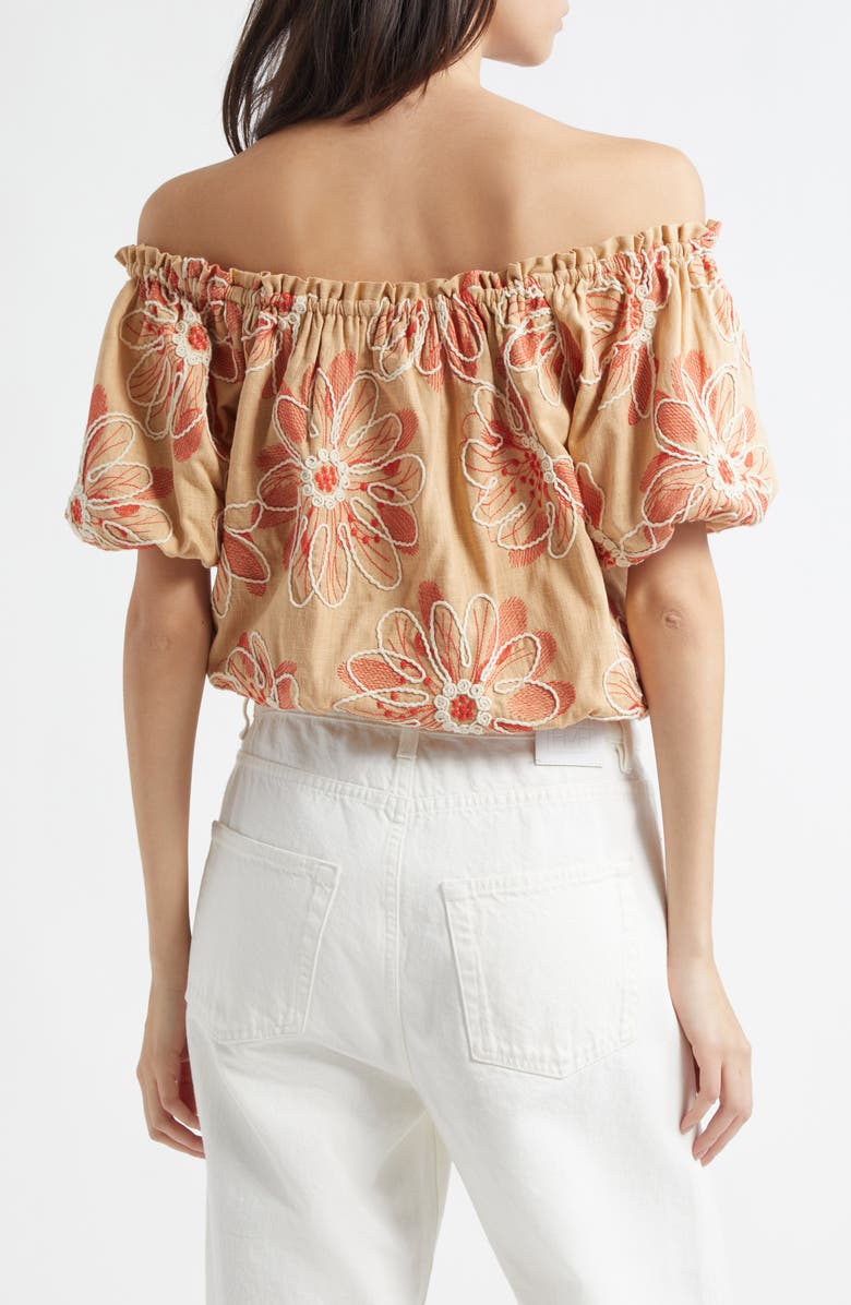 Ramy Brook Lana Off the Shoulder Top, Alternate, color, Natural Fleur