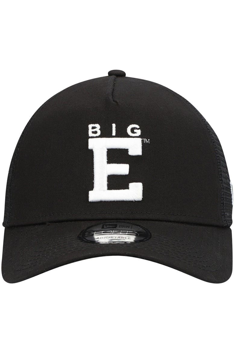 Men's New Era Black Dale Earnhardt Big E Legends 9FORTY A-Frame Trucker Snapback Hat, Alternate, color, Black
