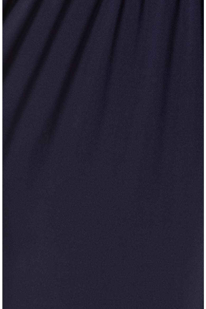 Long Sleeve Off the Shoulder Smocked Jumpsuit, Alternate, color, NAVY