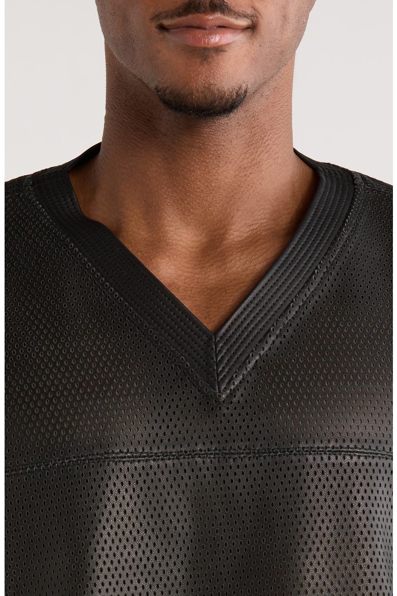 Leather Mesh T-Shirt, Alternate, color, BLACK