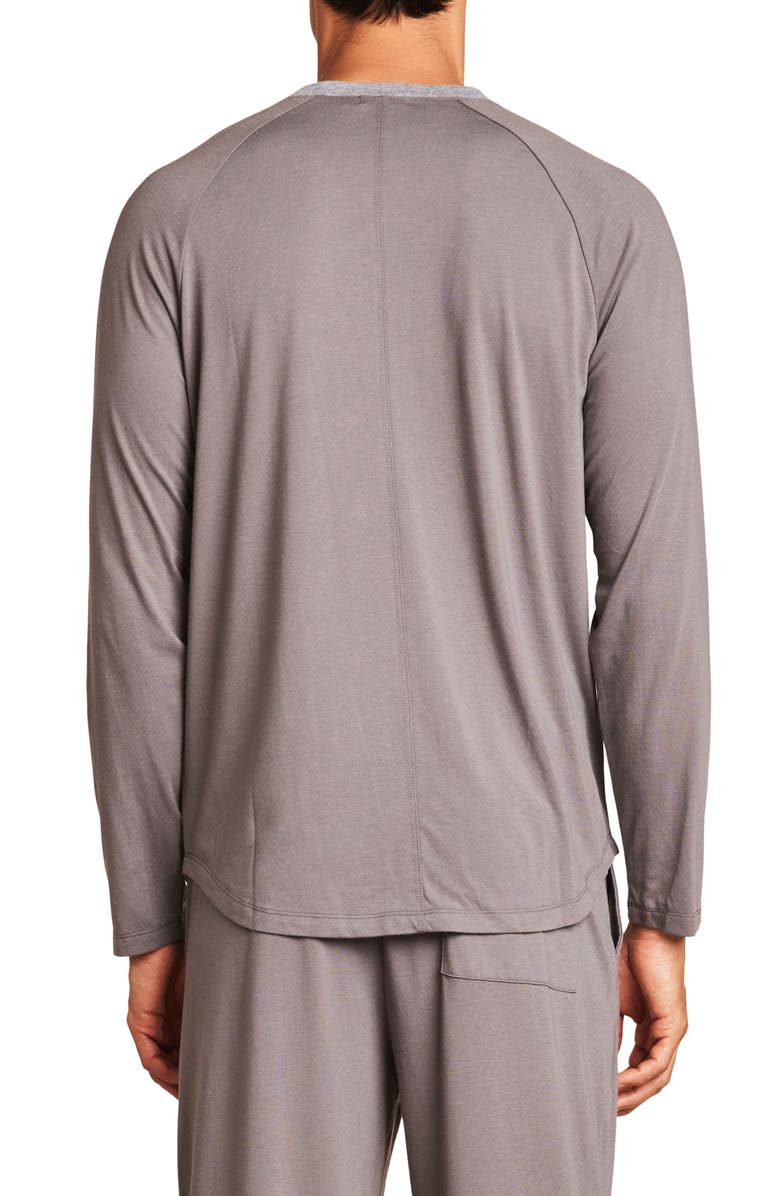 Barefoot Dreams<sup>®</sup> Malibu Collection<sup>®</sup> Long Sleeve Henley, Alternate, color, Coal