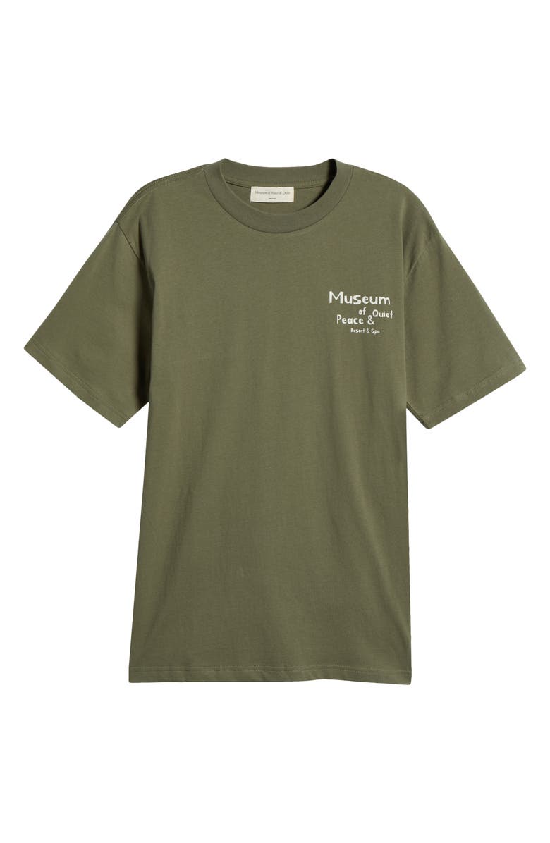 Museum of Peace & Quiet Resort Graphic T-Shirt, Alternate, color, Olive