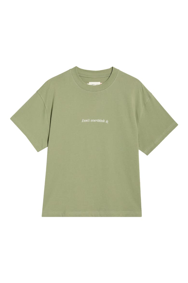 Don't Overthink It Graphic T-Shirt, Alternate, color, SAGE