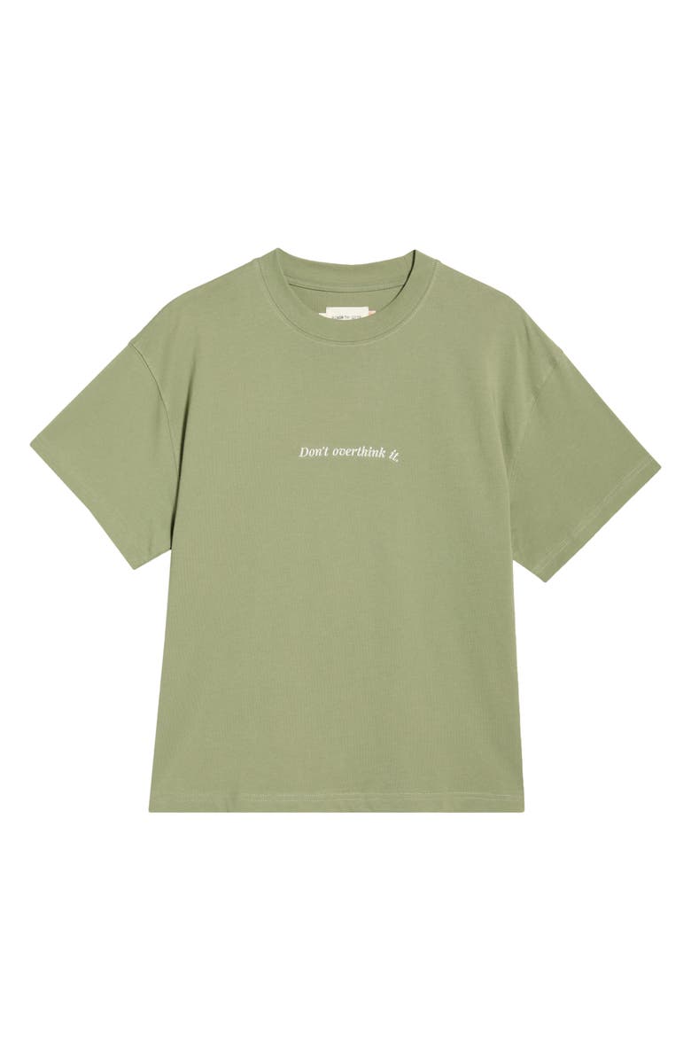 HONOR THE GIFT Don't Overthink It Graphic T-Shirt, Main, color, Sage