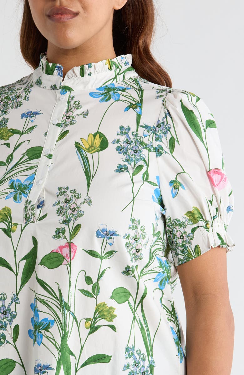 SUGARLIPS Clove Garden Floral Print Shirt, Alternate, color, White-Pink-Green