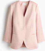 H&M Collarless Satin Blazer