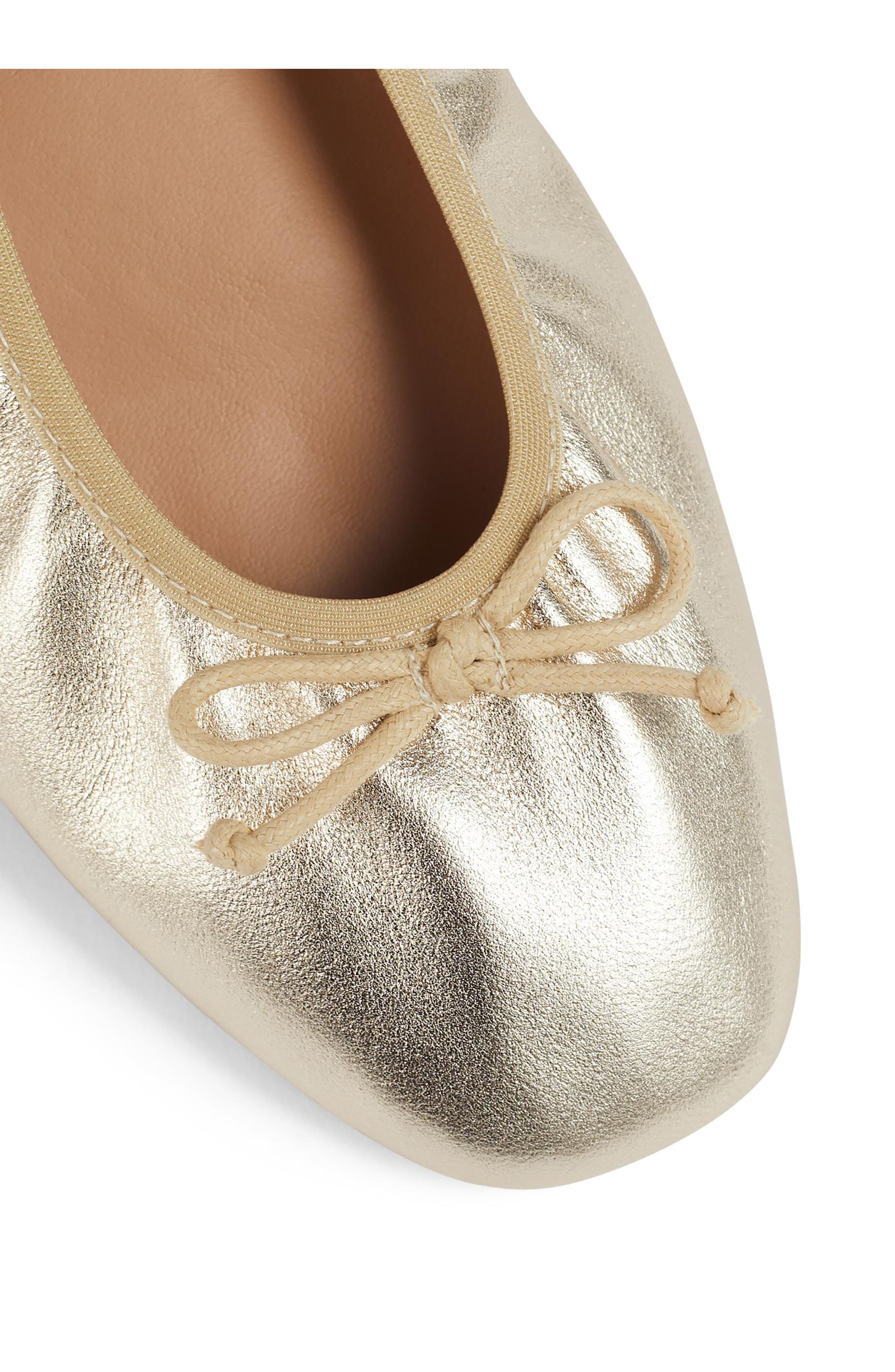 LK Bennett Trilly Metallic Ballet Flat, Alternate, color, 