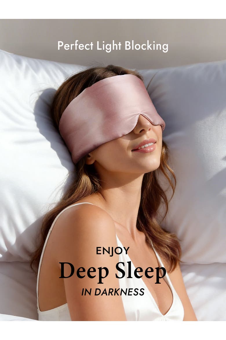 Elegant One Piece Silk Sleep Eye Mask, Alternate, color, LightPink