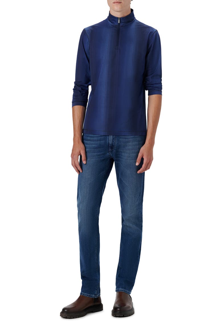 OoohCotton® Quarter Zip Pullover, Alternate, color, MIDNIGHT