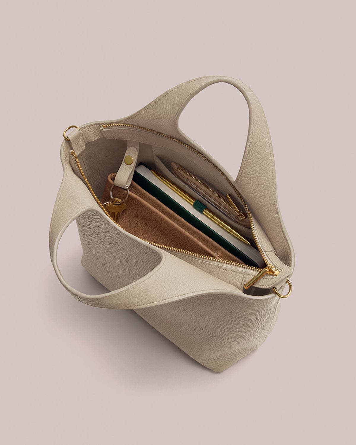 Small System Zipper Tote, Alternate, color, Stone