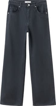 MANGO Mid Rise Straight Leg Jeans