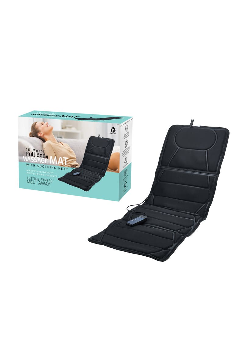Full-Body Massage Mat with Heat 2 pack, Alternate, color, Black