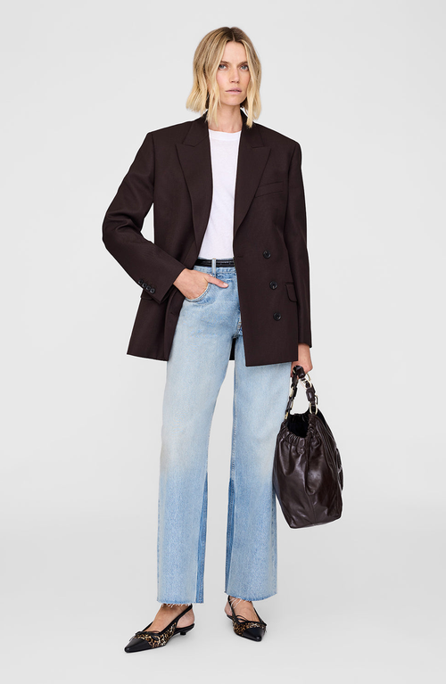 Anine Bing Aretha Blazer In Brown